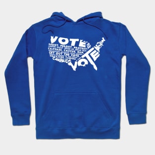 Vote And Then Resist Persist Volunteer Rally Campaign Blue Wave Gift Hoodie